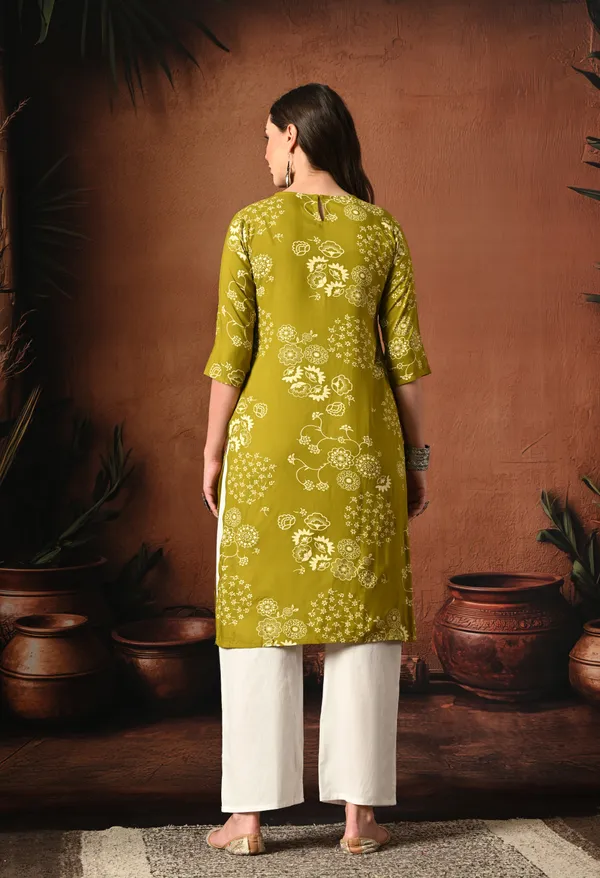 Olive_Green_Rayon_Straight_Floral_Print_Kurta_For_Women