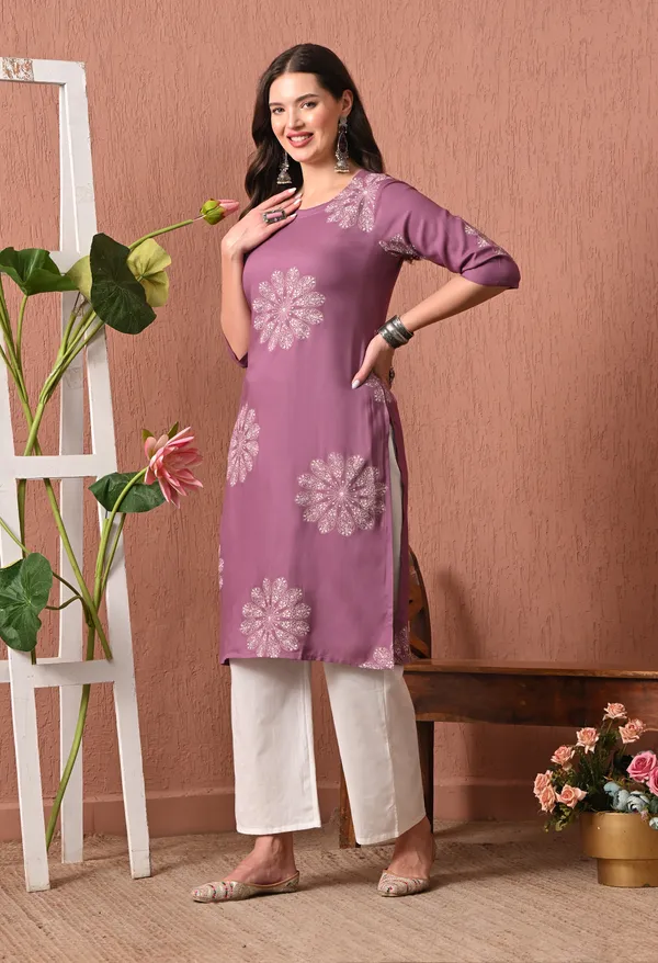 Purple_Rayon_Straight_Floral_Print_Kurta_For_Women