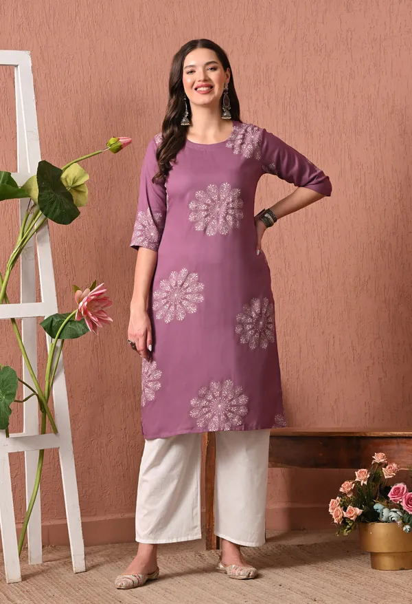 Purple_Rayon_Straight_Floral_Print_Kurta_For_Women
