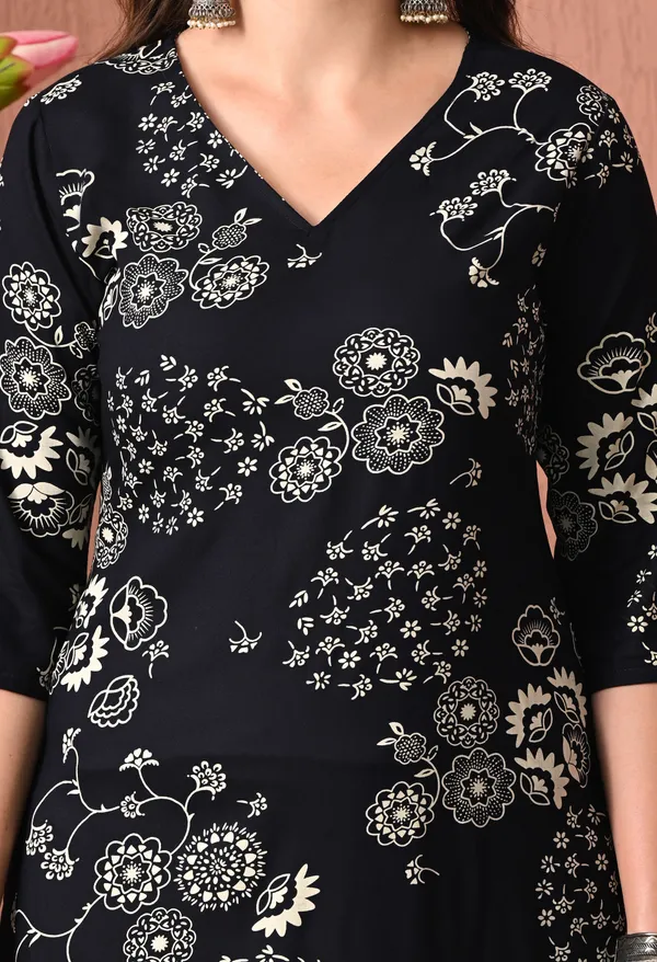 Black_Rayon_Straight_Floral_Print_Kurta_For_Women