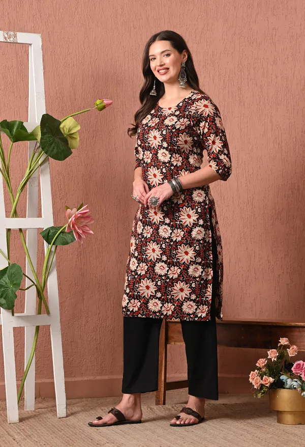 Black_Rayon_Straight_Floral_Print_Kurta_For_Women