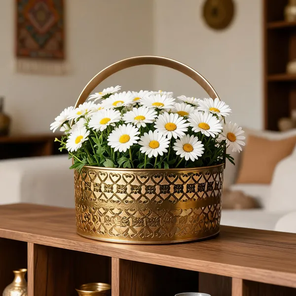 Metal_Decorative_Gold_Flower_Basket
