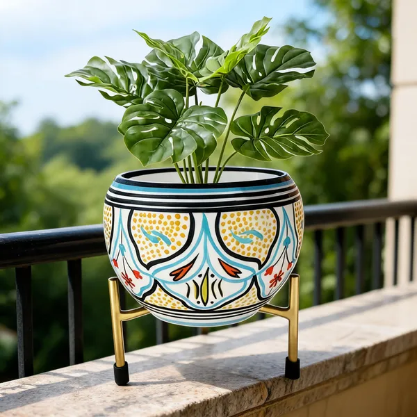Metal_Decorative_Multicolour_Flower_Pot