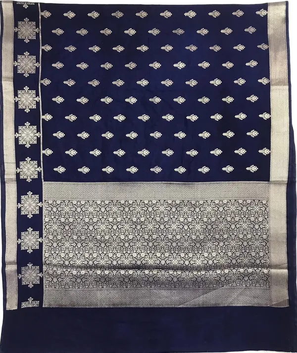 Navy_Blue_Woven_Saree_For_Women