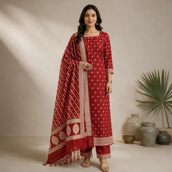 Red_Printed_Straight_Kurta_Set_for_Women