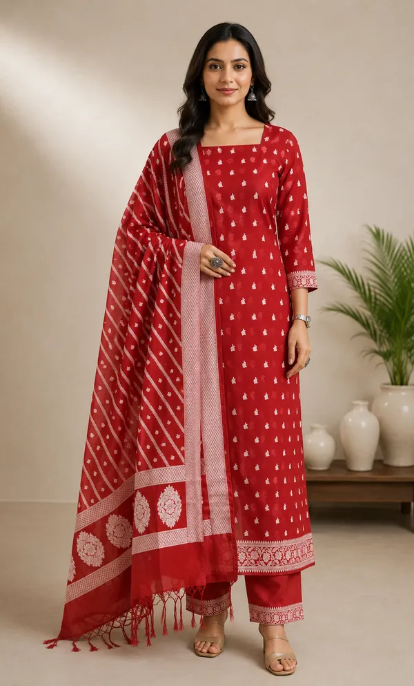 Red_Printed_Straight_Kurta_Set_for_Women