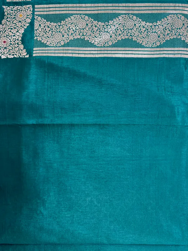 Teal_Art_Dupion_Silk_Woven_Saree_For_Women