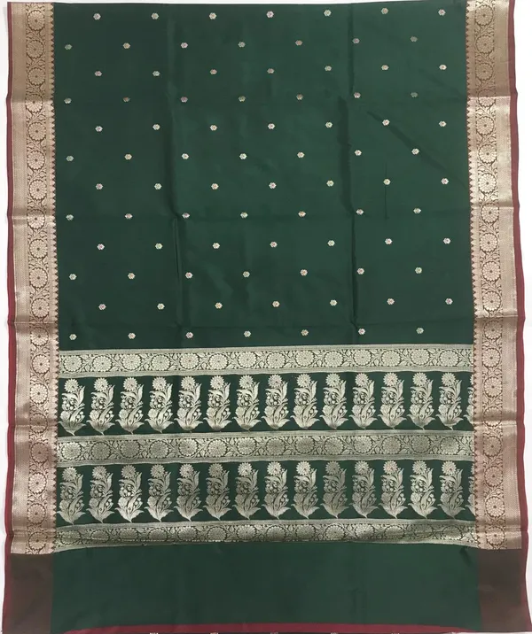 Dark_Green_Art_Moonga_Silk_Woven_Saree_For_Women