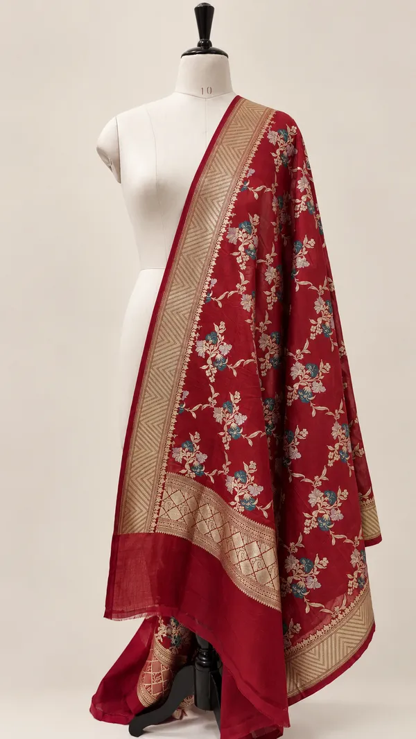 Maroon_Floral_Print_Dupatta_for_Women