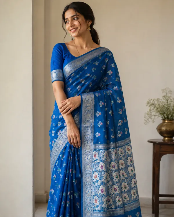 Blue_Art_Moonga_Silk_Woven_Zari_Motifs_Saree_For_Women