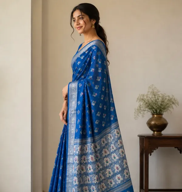 Blue_Art_Moonga_Silk_Woven_Zari_Motifs_Saree_For_Women
