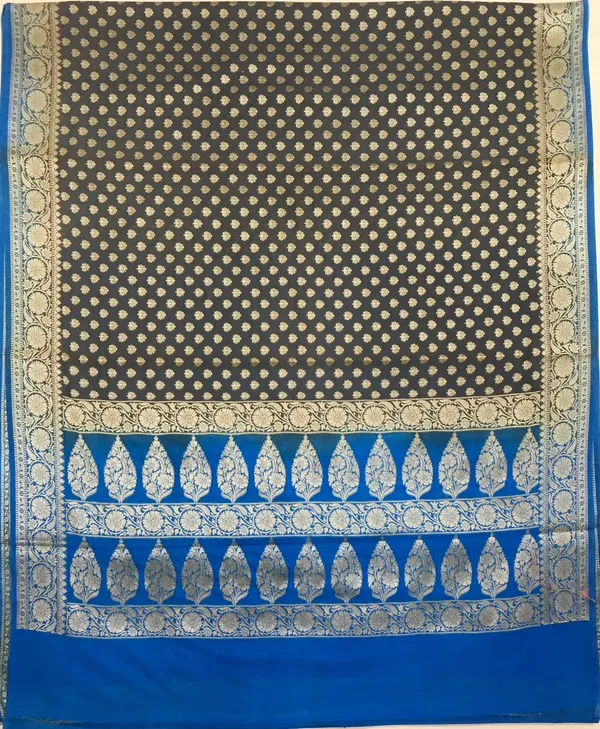 Blue_Black_Art_Dupion_Silk_Woven_Traditional_Saree_For_Women