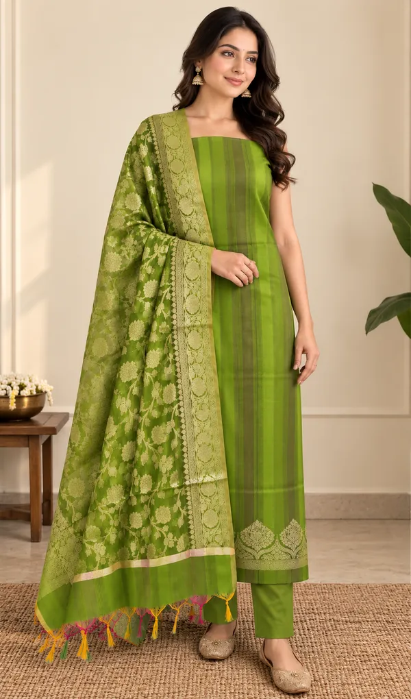 Green_Printed_Straight_Kurta_Set_For_Women