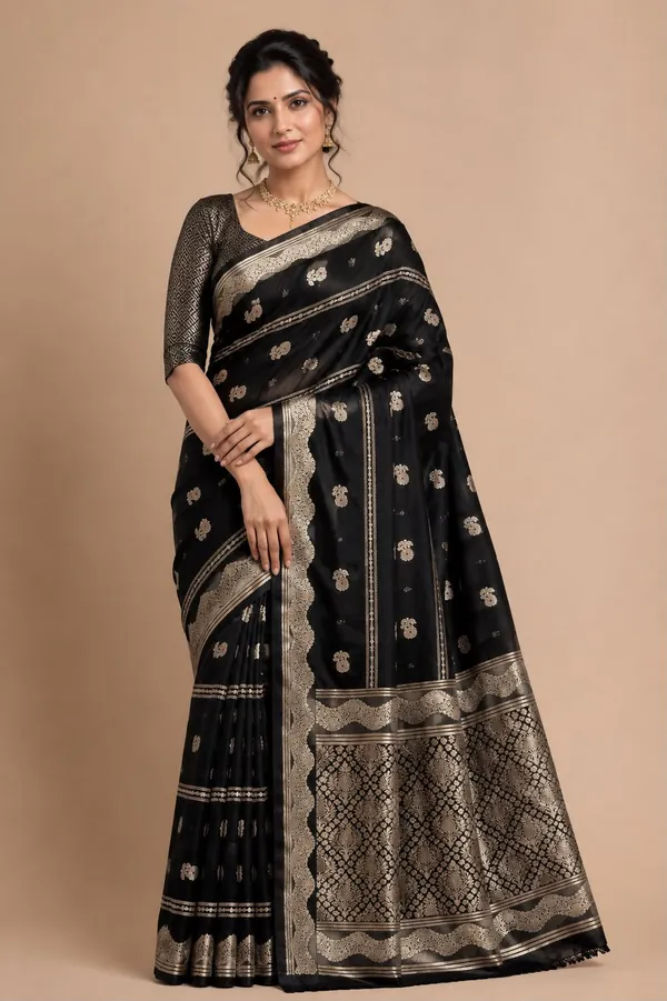 Black_Woven_Traditional_Saree_for_Women