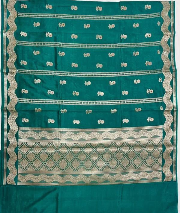 Teal_Art_Dupion_Silk_Woven_Saree_For_Women