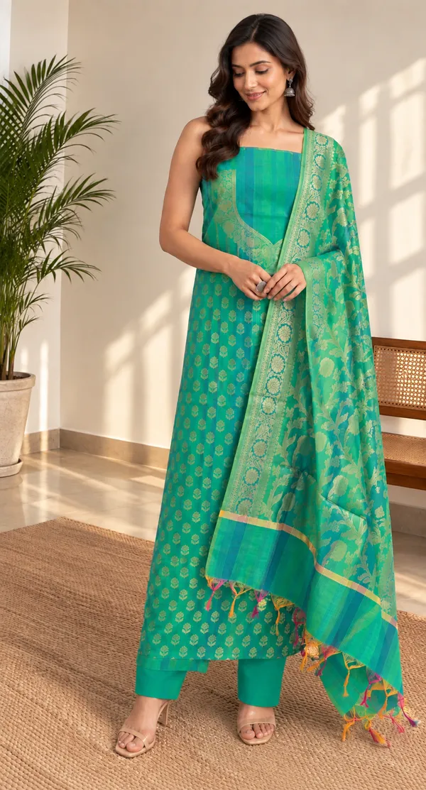 Green_Printed_Straight_Kurta_Set_For_Women