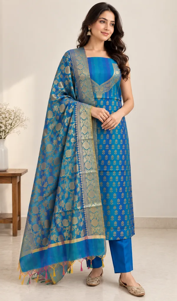 Blue_Printed_Straight_Kurta_Set_With_Dupatta_For_Women