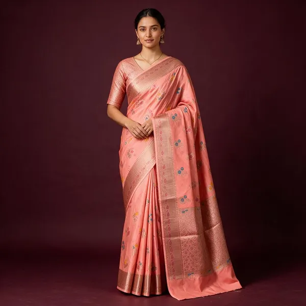 Pink_Silk_Woven_Saree_For_Women