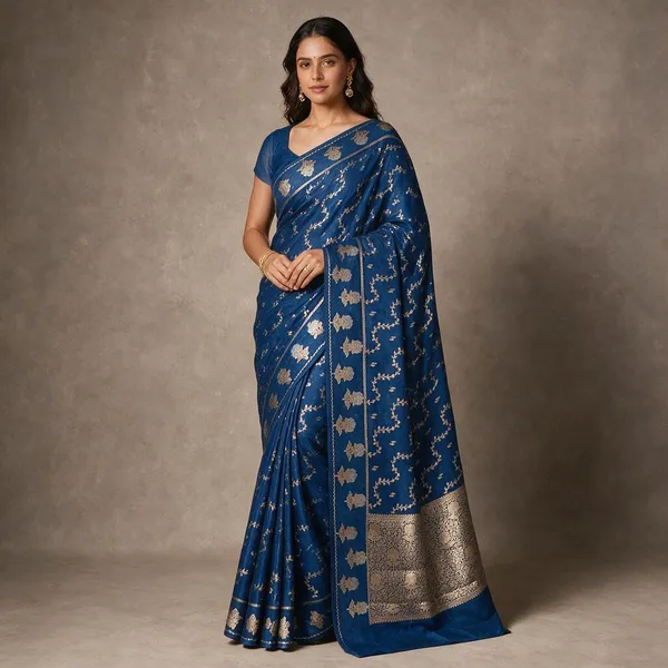 Blue_Silk_Zari_Saree_For_Women
