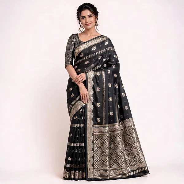 Black_Art_Dupion_Silk_Woven_Traditional_Saree_For_Women