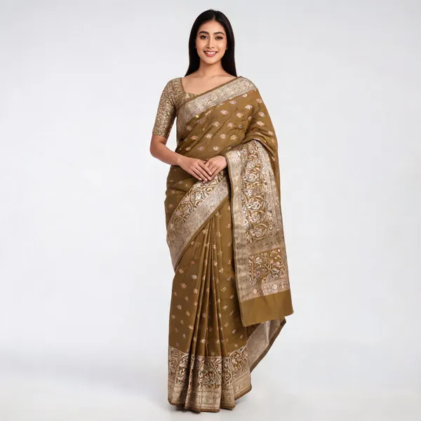 Brown_Art_Silk_Woven_Saree_For_Women