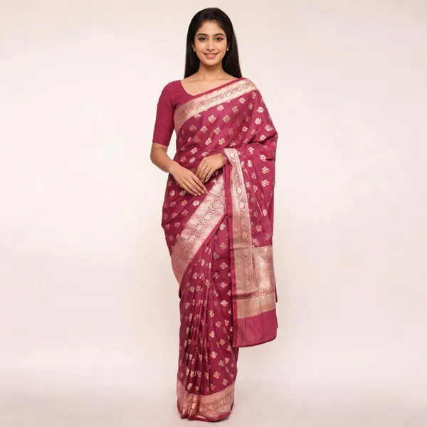 Magenta_Art_Moonga_Silk_Woven_Zari_Saree_For_Women