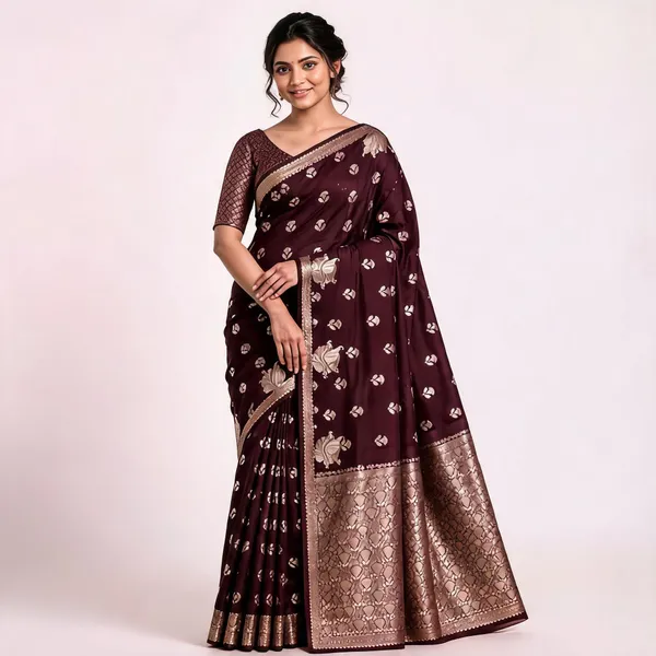 Maroon_Art_Dupion_Silk_Woven_Saree_For_Women
