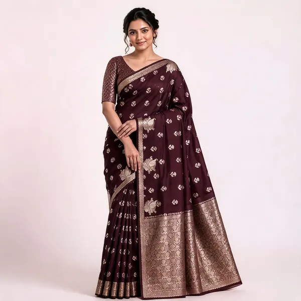 Maroon_Art_Dupion_Silk_Woven_Saree_For_Women