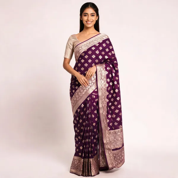 Purple_Art_Moonga_Silk_Woven_Banarasi_Saree_For_Women