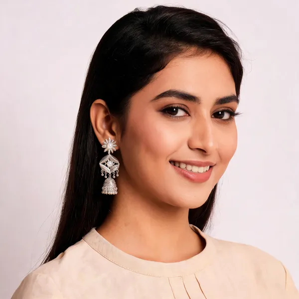 White_Alloy_Earrings_For_Women