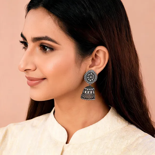 Grey_Alloy_Earrings_For_Women_Pack_Of_2