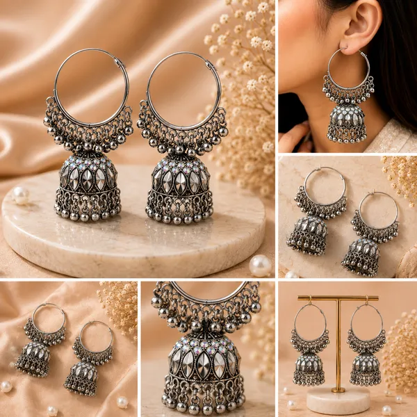 Silver_Oxidized_Hoop_Jhumka_Earrings_for_Women