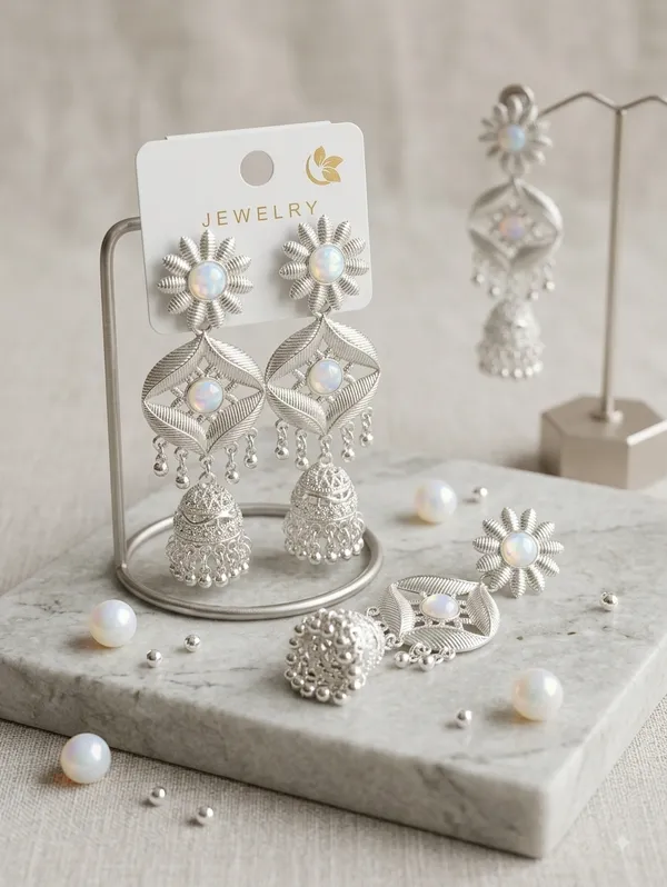 Silver_Tone_Floral_Stone_Jhumka_Earrings_for_Women