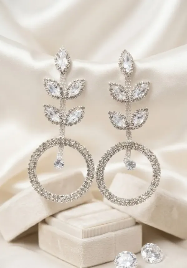 The_Luminous_Leaf_Circle_Marquise_Drop_Earrings