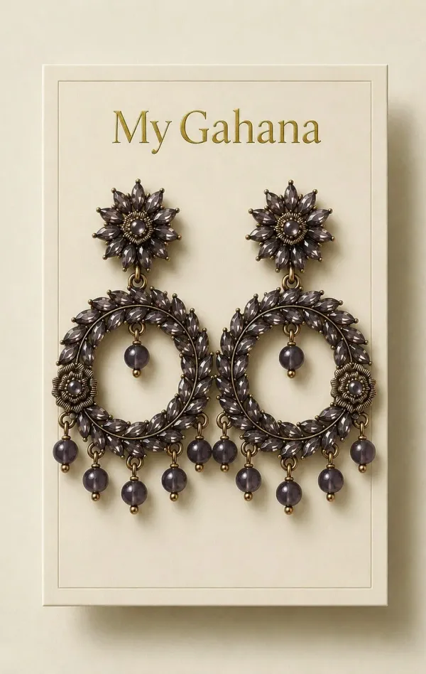 My_Gahana_Amethyst_Hued_Floral_Wreath_Earrings