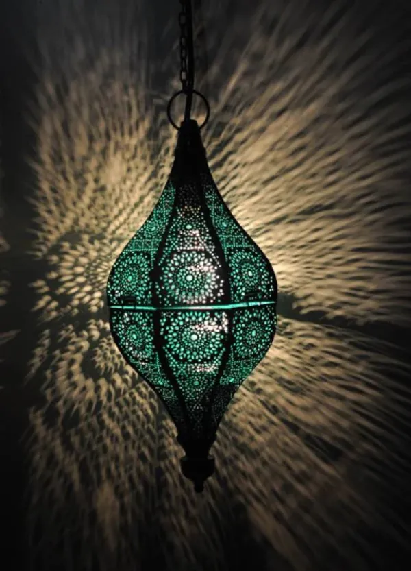 Metal_Moroccan_Pattern_Hanging_Lantern_Green