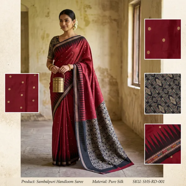 Maroon_Art_Silk_Sambalpuri_Traditional_Saree_For_Women