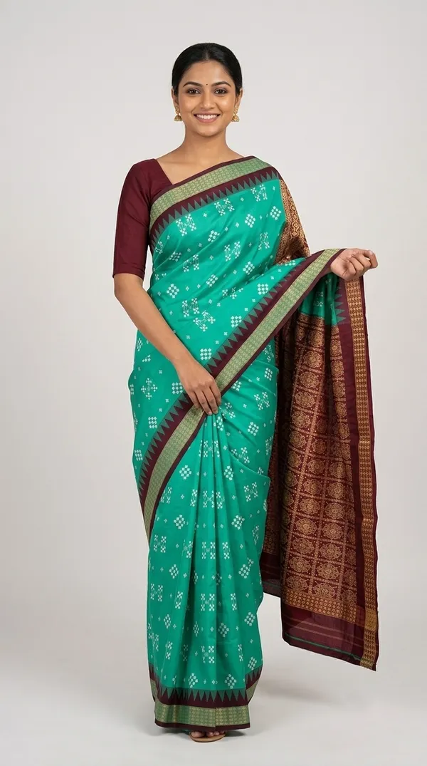 Green_Art_Silk_Geometric_Patterned_Saree_For_Women