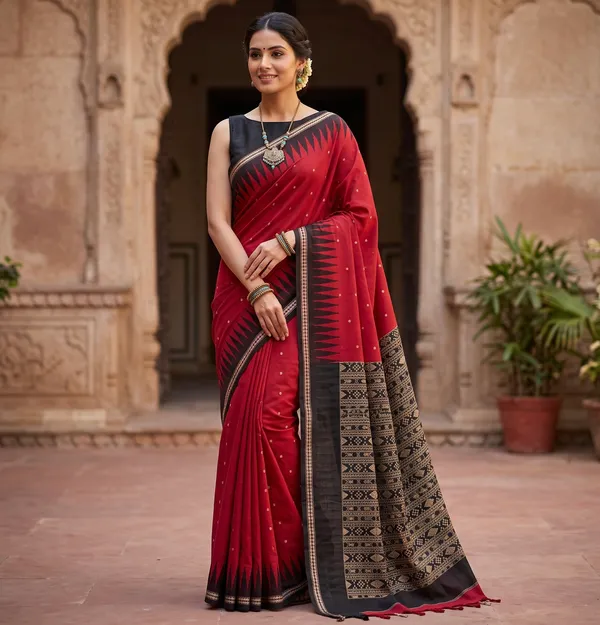 Maroon_Art_Silk_Sambalpuri_Traditional_Saree_For_Women