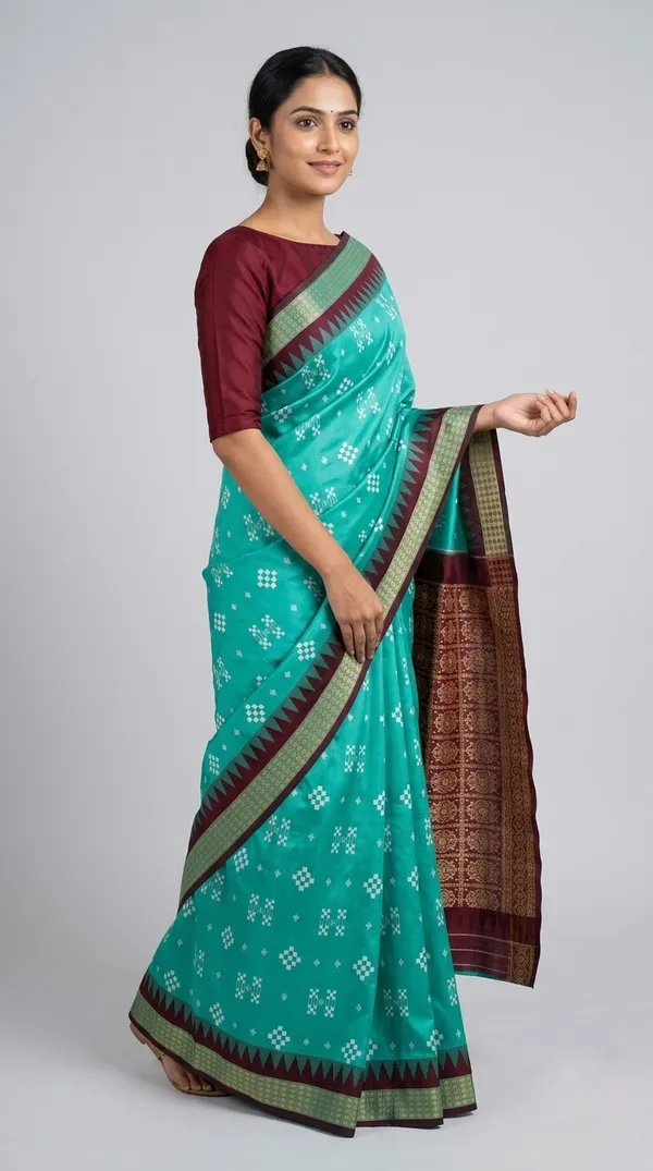 Green_Art_Silk_Geometric_Patterned_Saree_For_Women