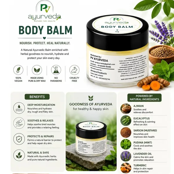 10G_Body_Balm_For_Dry_Skin_Muscle_Relief_Ayurvedic_Herbal_Balm_Moisturizing_Multi_Purpose_Skin_Care_Cream_Pack_of_2