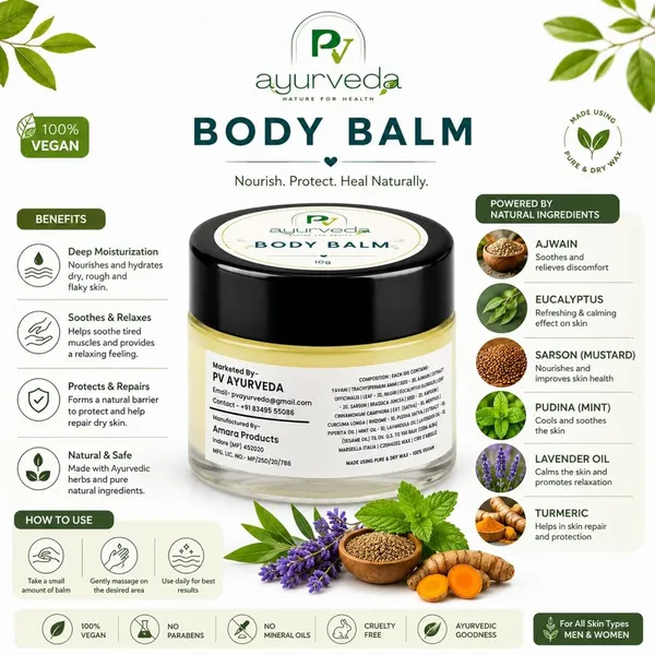 10G_Body_Balm_For_Dry_Skin_Muscle_Relief_Ayurvedic_Herbal_Balm_Moisturizing_Multi_Purpose_Skin_Care_Cream_Pack_of_2
