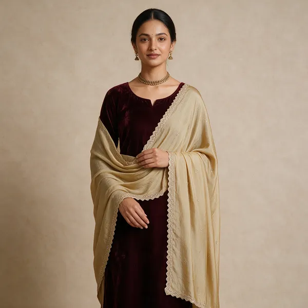 Beige_Embellished_Scallop_Border_Cutwork_Dupatta_For_Women