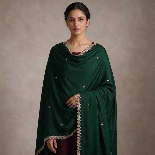 Green_Net_Embroidered_Cutwork_Dupatta_For_Women