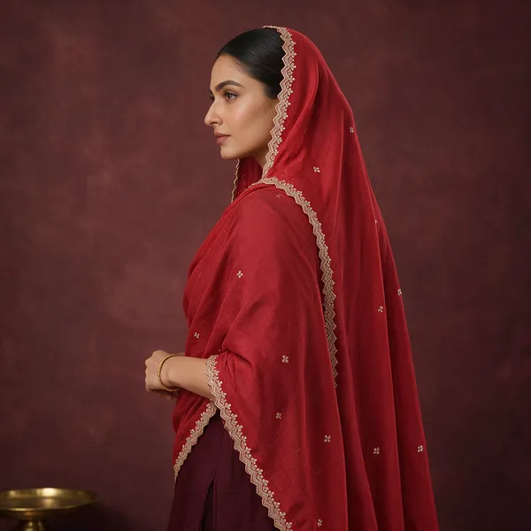 Red_Embellished_Cutwork_Dupatta_For_Women