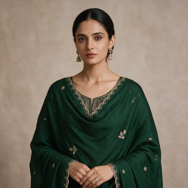 Green_Embroidered_Cutwork_Dupatta_For_Women