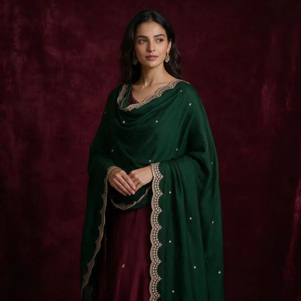 Green_Embellished_Ethnic_Cutwork_Dupatta_For_Women