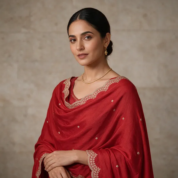 Red_Embroidered_Cutwork_Dupatta_For_Women