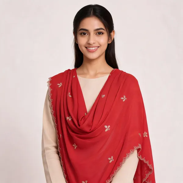 Red_Embroidered_Cutwork_Dupatta_For_Women