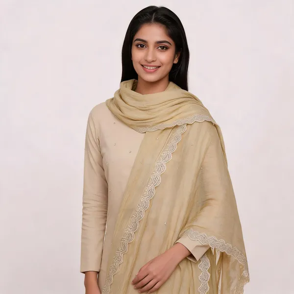 Beige_Embroidered_Cutwork_Dupatta_For_Women